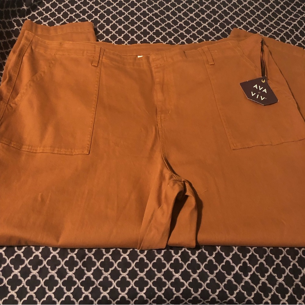 AVA VIV Women’s Plus Size Brown Jeans Sz 28W